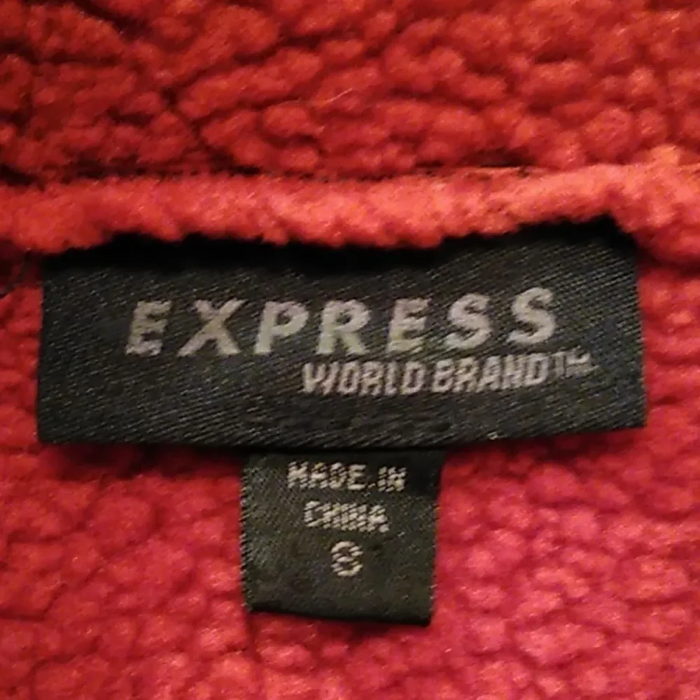 Express Size Small Red Leather Vest